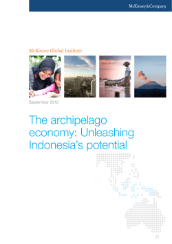 The archipelago economy: Unleashing Indonesia`s