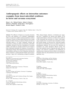 Anthropogenic effects on interaction outcomes: examples from
