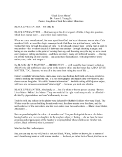 Black Lives Matter - Pomona Valley NAACP