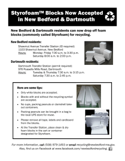 Styrofoam Disposal - Town of Dartmouth
