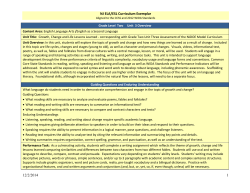 NJ ELA/ESL Curriculum Exemplar Grade 2