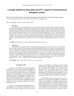 A simple method to determine the &delta;13C content of total dissolved