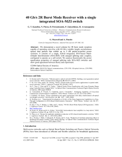 40 Gb/s 2R Burst Mode Receiver with a single integrated SOA