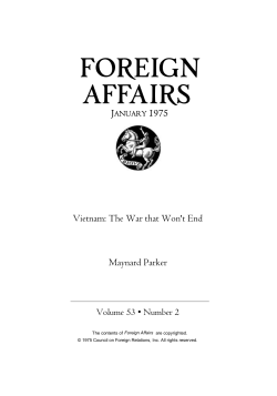 foreign affairs