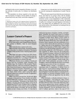 Lazare Carnot`s France