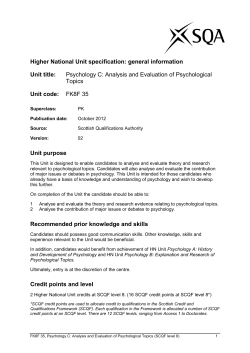 national unit specification: general information