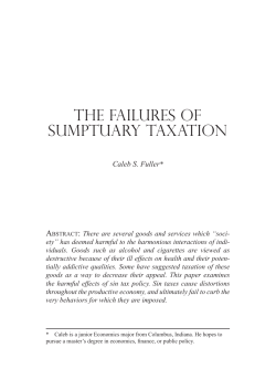 The Failures of Sumptuary Taxation
