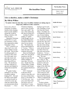 Give a shoebox, make a child`s Christmas By Olivia Wilkes The