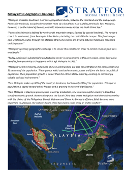 Malaysia`s Geographic Challenge