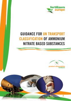 guidance for un transport classification of ammonium nitrate based