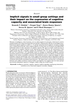 Implicit signals in small group settings and their impact on the