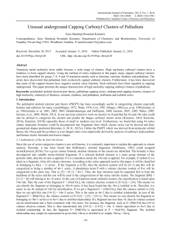 Unusual underground Capping Carbonyl Clusters of Palladium