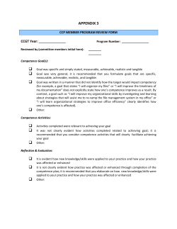 Continuing Competency Audit Form