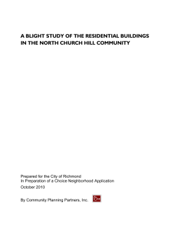 a blight study of the residential buildings in the