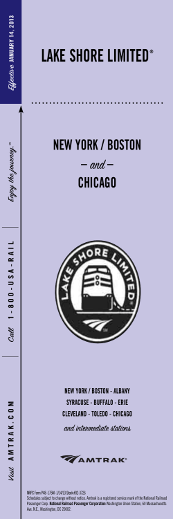 Lake Shore Limited-New York-Boston-Chicago