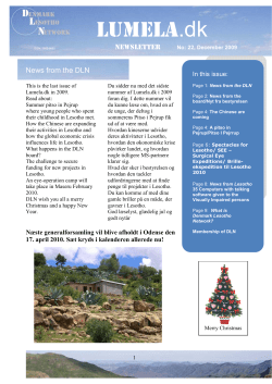 No: 22, December 2009 - Denmark Lesotho Network