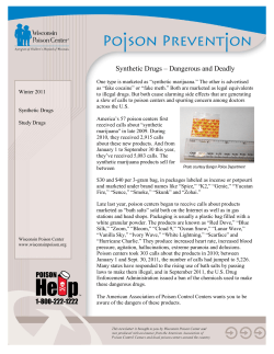 Synthetic Drugs &ndash; Dangerous and Deadly