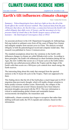 Earth`s tilt influences climate change