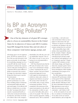 Is BP an Acronym for &ldquo;Big Polluter&rdquo;?