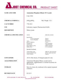NAME AND CODE Ammonium Phosphate Dibasic