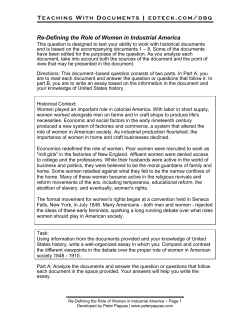 Re-Defining the Role of Women in Industrial America