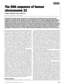The DNA sequence of human chromosome 22