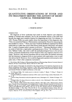 quantitative observations offever and