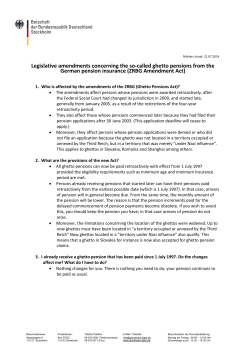 Legislative amendments concerning the so
