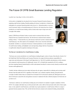 The Future Of CFPB Small Business Lending Regulation