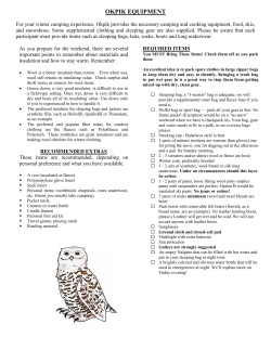 Okpik Equipment List - Denver Area Council