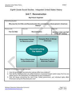 Eighth Grade Social Studies: Integrated United States History Unit 7