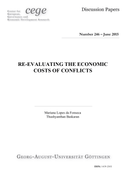 Re-evaluating the economic costs of conflicts