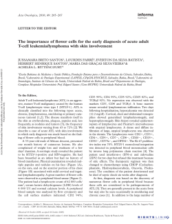 The importance of flower cells for the early diagnosis - Arca