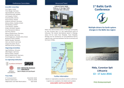 First Announcent Flyer