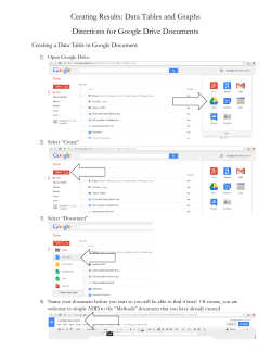 Creating Results: Data Tables and Graphs Directions for Google