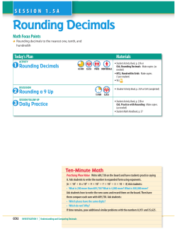 Rounding Decimals