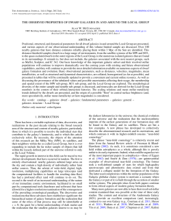 the observed properties of dwarf galaxies in and around the local