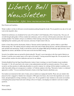 Liberty Bell Newsletter - Methow Valley School District