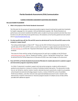 Florida Standards Assessments (FSA)