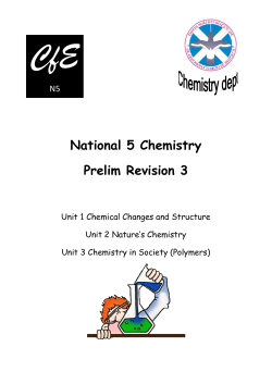 National 5 Chemistry Prelim Revision 3
