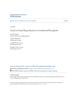 Limits to Sexual Reproduction in Geothermal