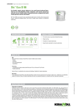 Slc&reg; eco d 98 - the Kerakoll products area