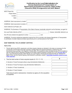 KDOT Form 1306