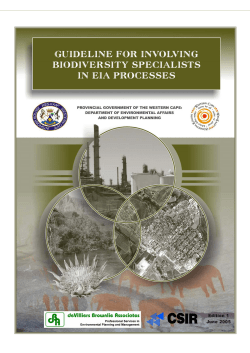 Guideline for involving biodiversity specialists in EIA processes