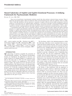 Presidential Address Neural Substrates of Implicit and Explicit