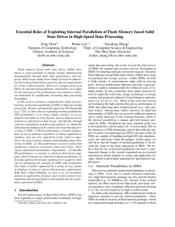 Essential Roles of Exploiting Internal Parallelism of Flash Memory