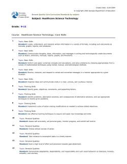 Grade: 9-12 - Georgia Standards