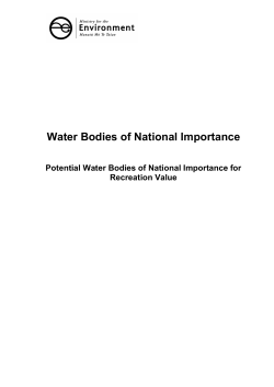 Water Bodies of National Importance