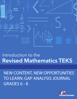 new content, new opportunities to learn: gap analysis journal grades 6