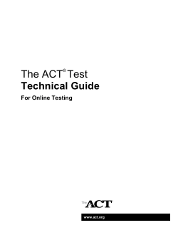 Technical Guide for the ACT Test Taken Online
